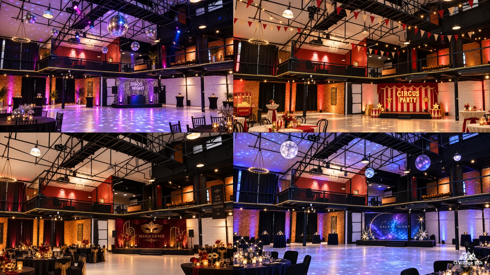 ผังโต๊ะงานเลี้ยงปีใหม่ใน The Circus Studio