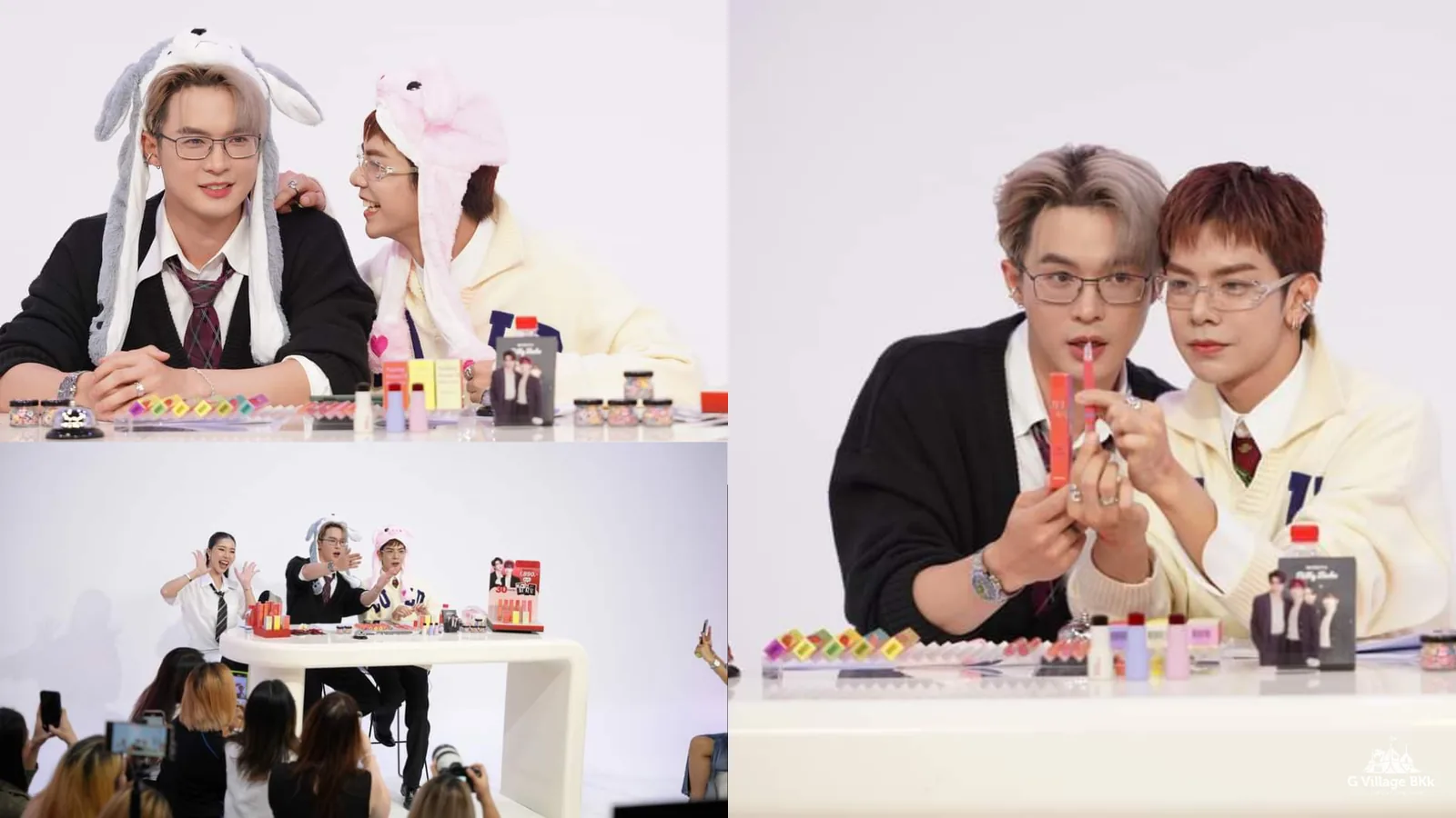 ไลฟ์ขายของในสตูดิโอ G Village พิธีกรรีวิวสินค้าหน้ากล้อง