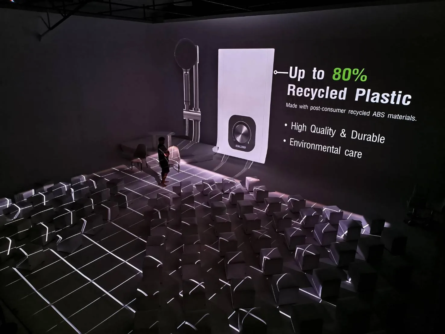 ภาพฉาย Immersive บนผนังและพื้นช่วงเปิดตัวสินค้า